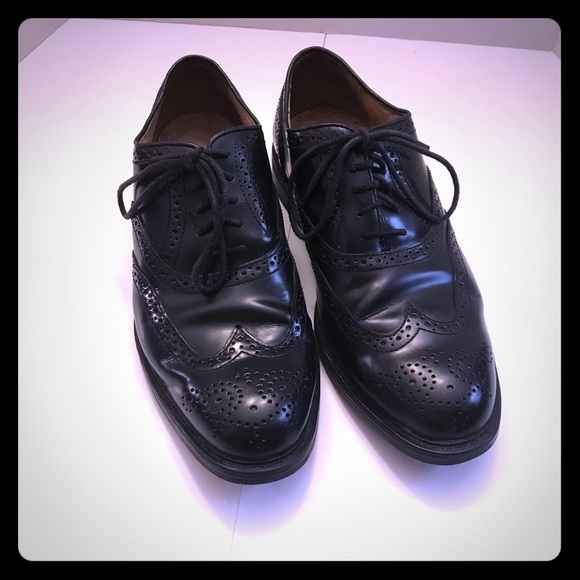 Jos A Bank black leather wingtip brogues s… main image 5